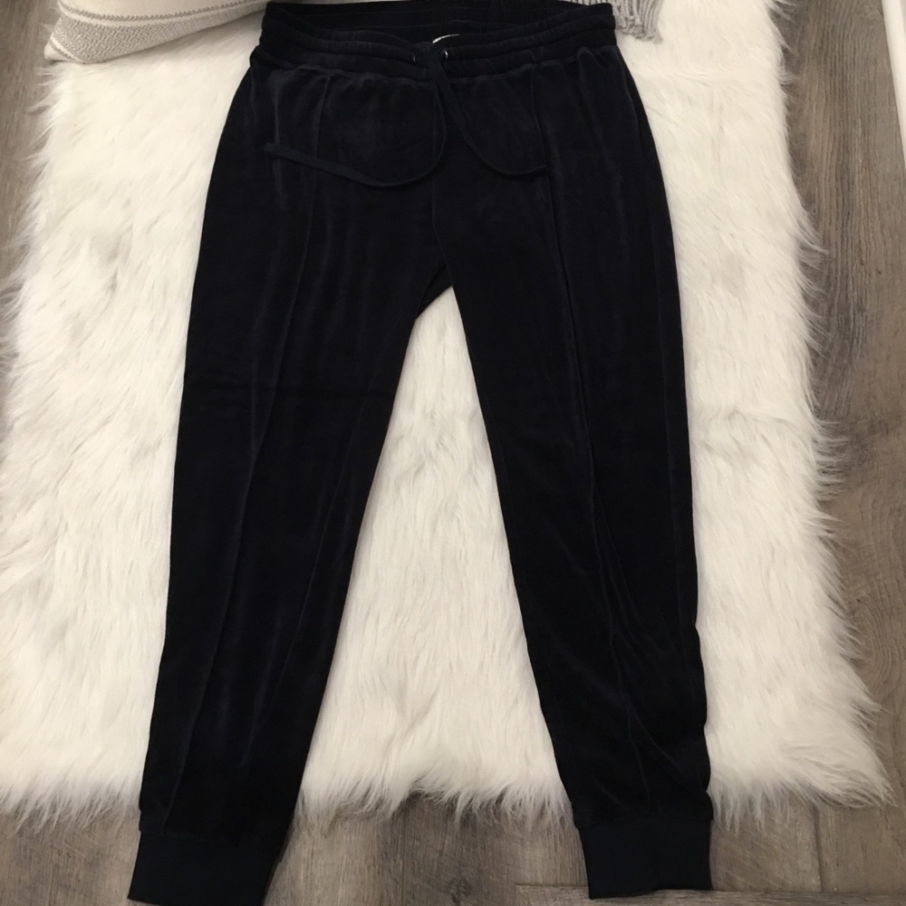 Cotton On Navy Velvet Drawstring Jogger Sweatpants